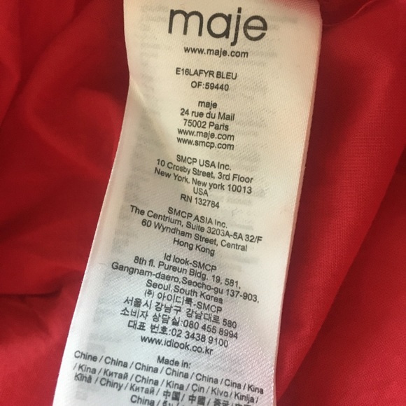 MAJE Lezky Off-the-shoulder Embroidered Top Sz 1 - Picture 6 of 7